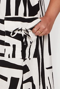 Womens Plus Size Zebra Print Square Neck Cami Dress with Cargo Pockets, Multi, Size 3X
