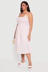 Plus Almost Famous Criss Cross Back Midi Dress