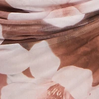 Plus Almost Famous Floral Mesh Cowl Neck Maxi Dress