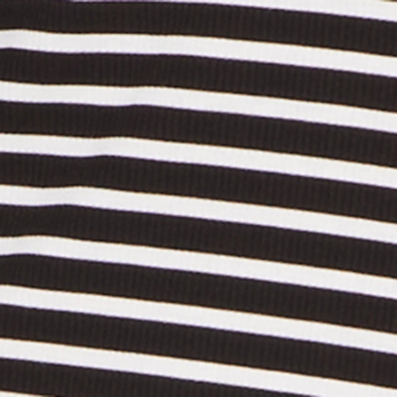 Plus Almost Famous Ribbed Knit Striped Long Sleeve Dress