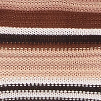 Plus Pointelle Knit Detail Striped Dress with Tie Straps