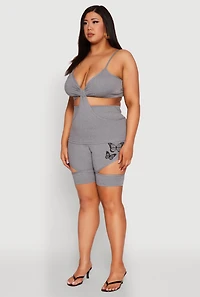 Womens Plus Cut Out Cami,
