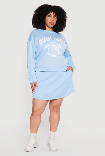 Plus Fleece Lined Pencil Skirt with Shorts Lining