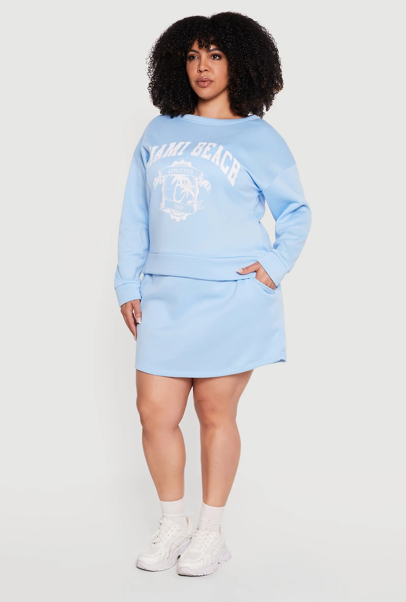 Plus Fleece Lined Pencil Skirt with Shorts Lining