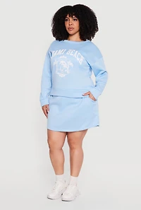 Plus Fleece Lined Pencil Skirt with Shorts Lining