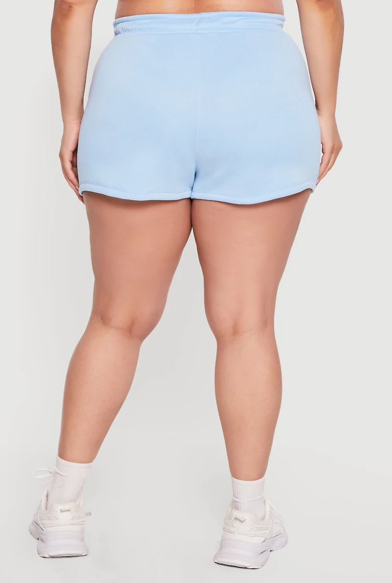 Plus Fleece Sweatshorts with Pockets