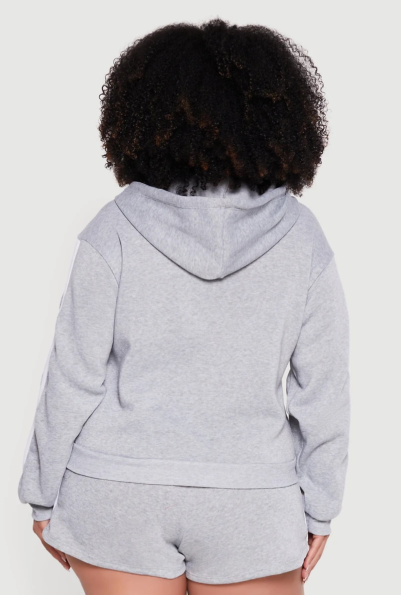 Plus California 36 Sports Dept Zip Front Hoodie