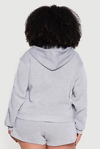 Plus California 36 Sports Dept Zip Front Hoodie