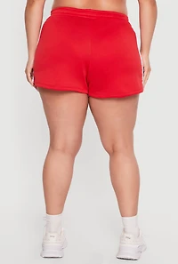 Plus Varsity Stripe Detail Fleece Sweatshorts