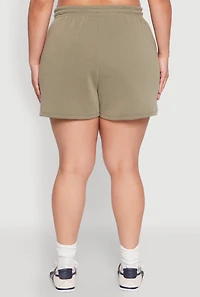 Womens Plus Drawstring Sweatshorts,