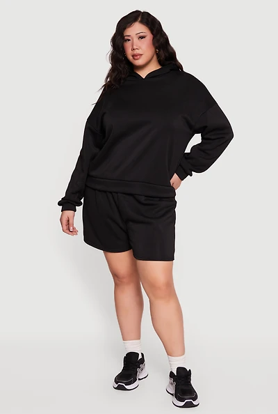 Plus Drawstring Waist Sweatshorts