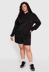 Plus Drawstring Waist Sweatshorts