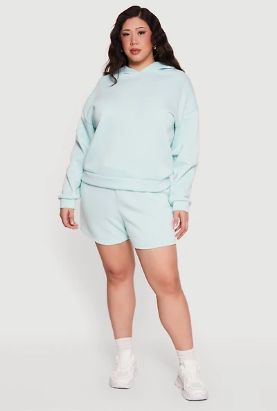 Plus Drawstring Waist Sweatshorts