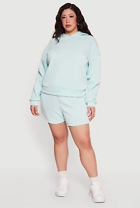 Plus Drawstring Waist Sweatshorts