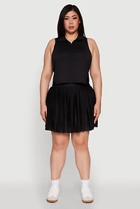 Plus Active Racerback Jersey Mesh Back Polo Shirt