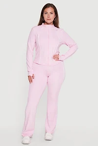 Plus Contrast Piping Active Pants