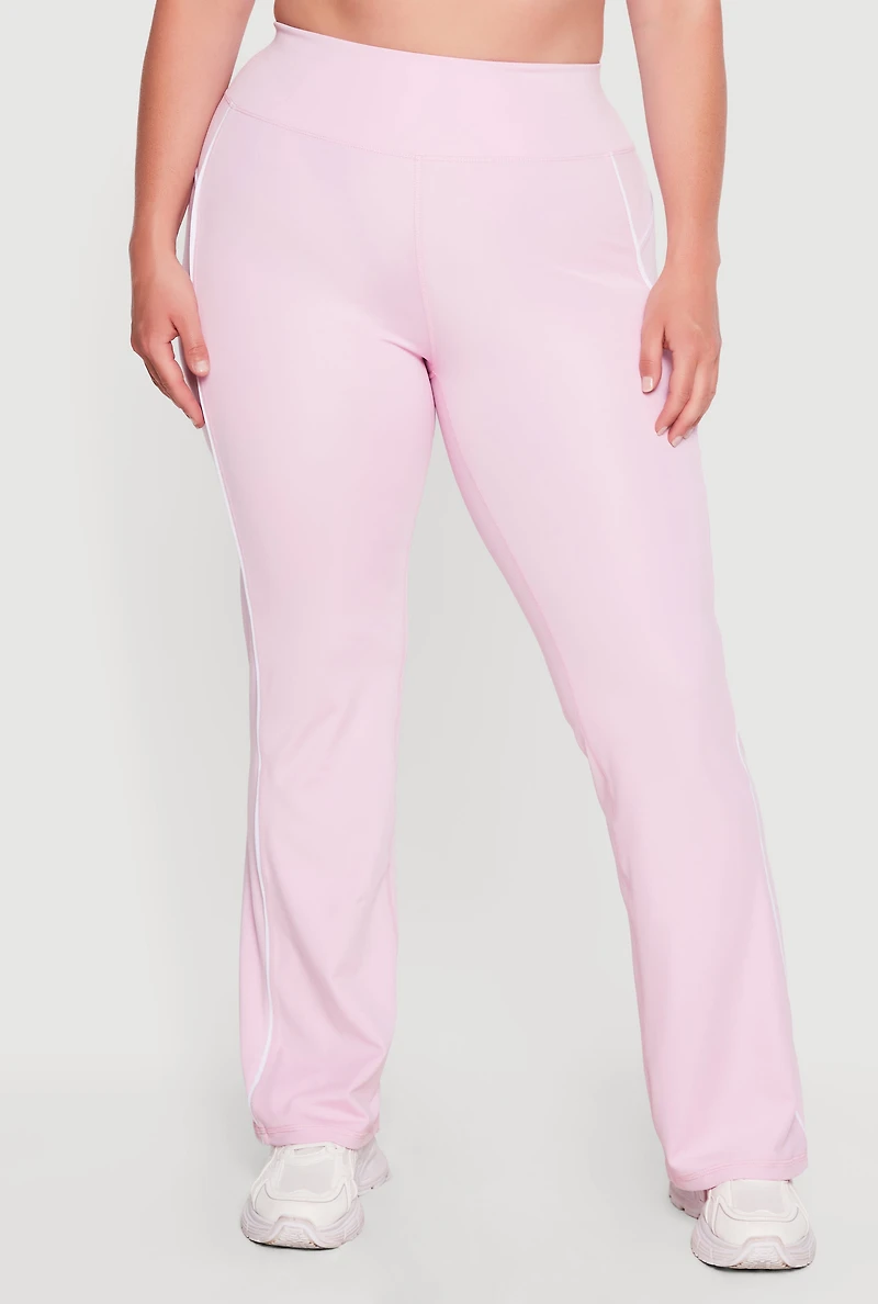 Plus Contrast Piping Active Pants
