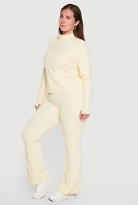 Plus Contrast Piping Active Pants
