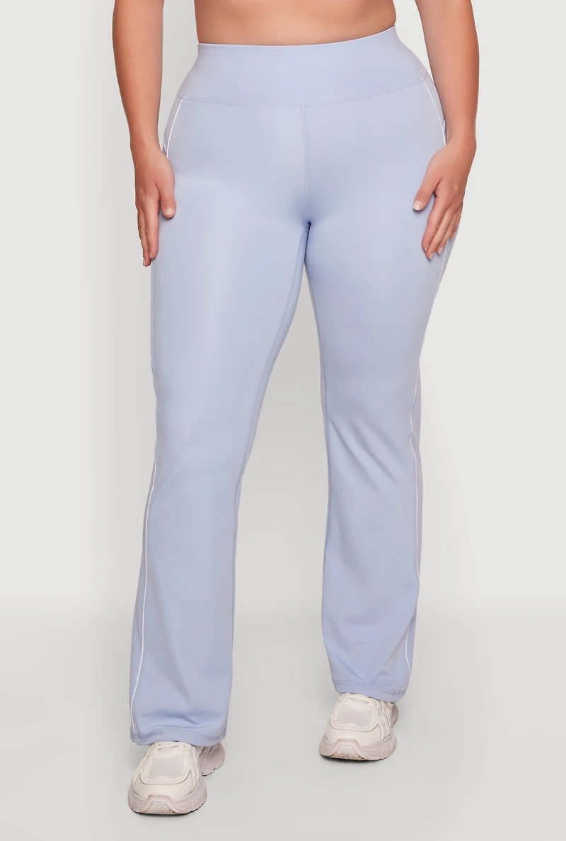 Plus Contrast Piping Active Pants