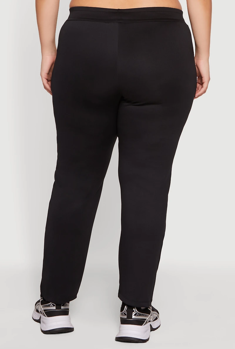 Plus Contrast Trim Detail Pocket Pants