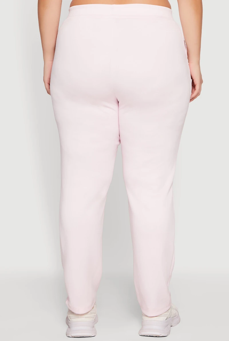 Plus Contrast Trim Detail Pocket Pants