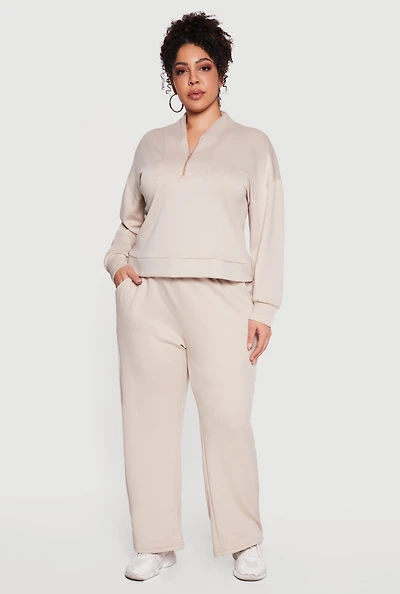 Plus Wide Leg Active Pants