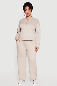 Plus Wide Leg Active Pants