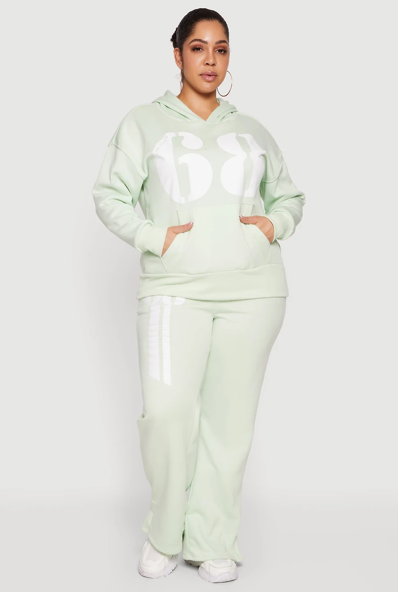 Plus 68 Graphic Hooded Sweatshirt
