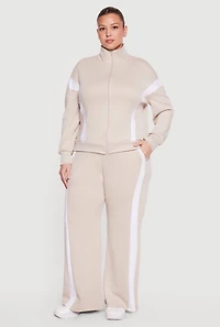 Plus Side Stripe Wide Leg Active Pants