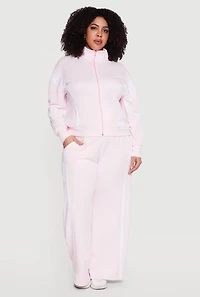 Plus Side Stripe Wide Leg Active Pants