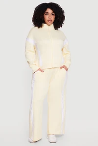 Plus Side Stripe Wide Leg Active Pants