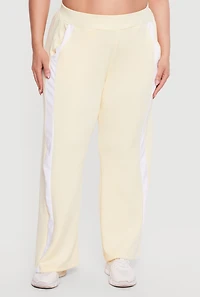 Plus Side Stripe Wide Leg Active Pants