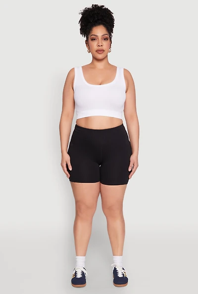 Plus Side Pocket Biker Shorts