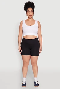 Plus Side Pocket Biker Shorts