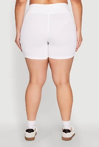 Plus Side Pocket Biker Shorts
