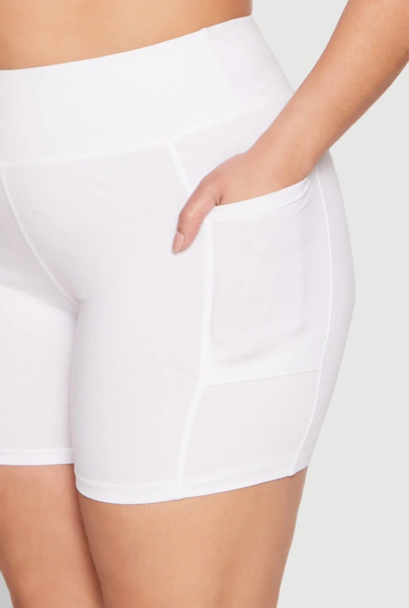 Plus Side Pocket Biker Shorts