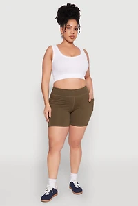 Plus Side Pocket Biker Shorts