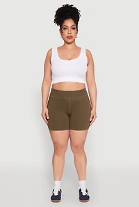 Plus Side Pocket Biker Shorts