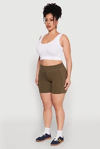 Plus Side Pocket Biker Shorts
