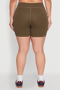 Plus Side Pocket Biker Shorts