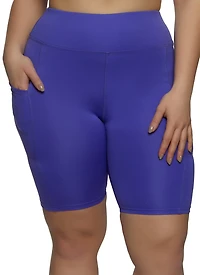 Plus Basic Pocket Biker Shorts