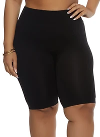 Plus Rib Knit Cycling Shorts