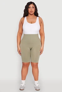 Plus Seamless High Waisted Bike Shorts