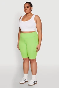 Womens Plus Spandex Biker Shorts,