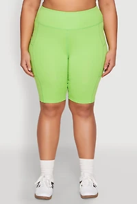 Womens Plus Spandex Biker Shorts,