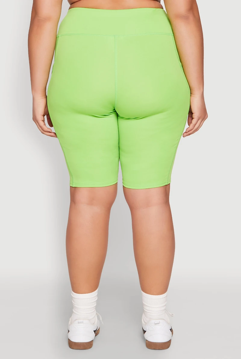 Womens Plus Spandex Biker Shorts, 2X