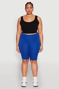 Womens Plus Spandex Biker Shorts,
