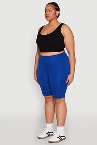 Womens Plus Spandex Biker Shorts,