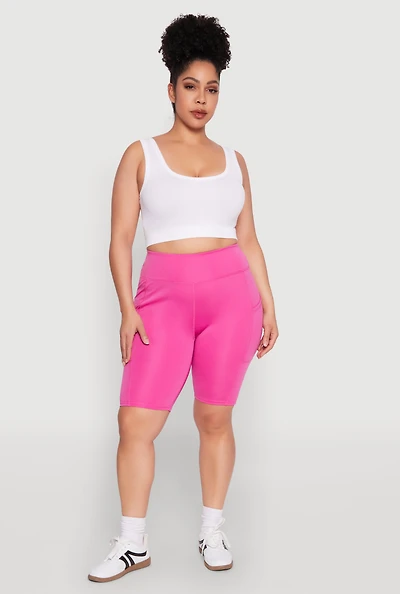 Womens Plus Spandex Biker Shorts,