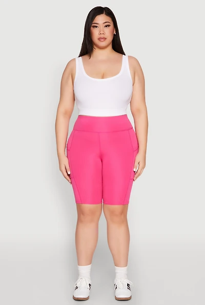 Womens Plus Spandex Biker Shorts,